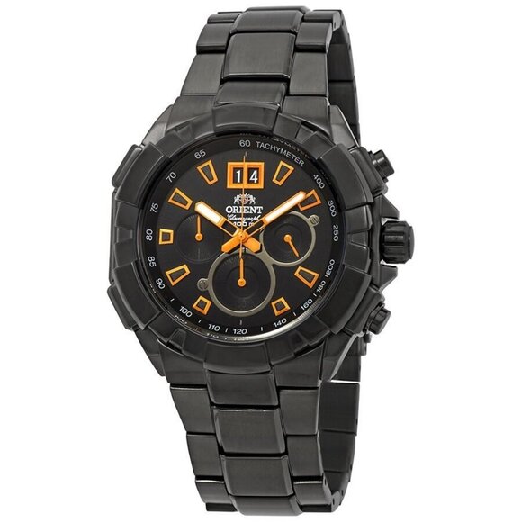 NWT Authentic Orient Enterprise Chronograph Black Dial Men's Watch - Picture 1 of 3